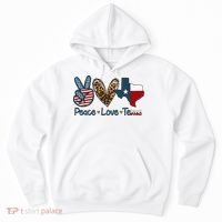 Peace Love Texas TX Texas Flag Funny City Home Roots Hoodie thumb 0