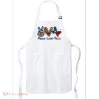 Peace Love Texas TX Texas Flag Funny City Home Roots Apron thumb 0