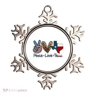 Peace Love Texas TX Texas Flag Funny City Home Roots Ornament