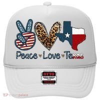 Peace Love Texas TX Texas Flag Funny City Home Roots Hat thumb 0