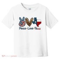 Peace Love Texas TX Texas Flag Funny City Home Roots Toddler T-Shirt thumb 0