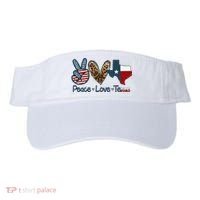 Peace Love Texas TX Texas Flag Funny City Home Roots Visor thumb 0