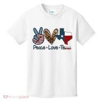 Peace Love Texas TX Texas Flag Funny City Home Roots Kids T-Shirt thumb 0