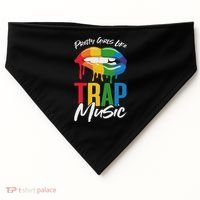 Pretty Like Trap Music Biting Lip Hip Hop USA-Made Doggie Bandana thumb 0