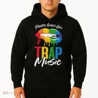 Pretty Like Trap Music Biting Lip Hip Hop Hoodie thumb 2