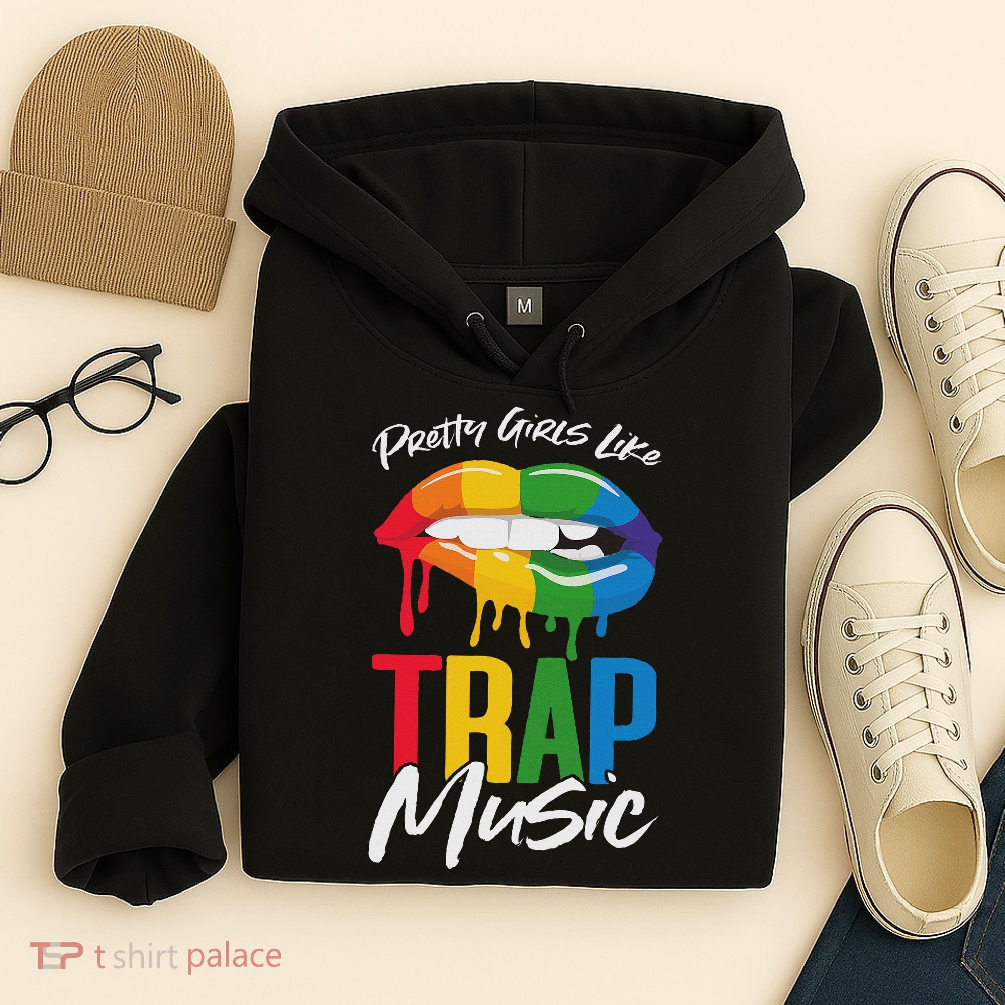 Pretty Like Trap Music Biting Lip Hip Hop Hoodie