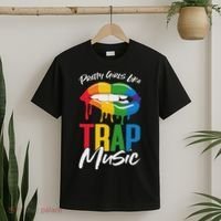 Pretty Like Trap Music Biting Lip Hip Hop T-Shirt thumb 2