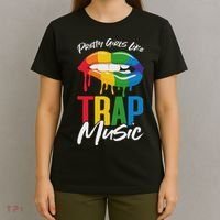 Pretty Like Trap Music Biting Lip Hip Hop T-Shirt thumb 4