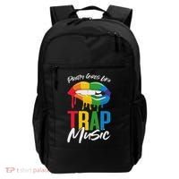 Pretty Like Trap Music Biting Lip Hip Hop Backpack thumb 0