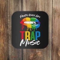 Pretty Like Trap Music Biting Lip Hip Hop Coaster thumb 0