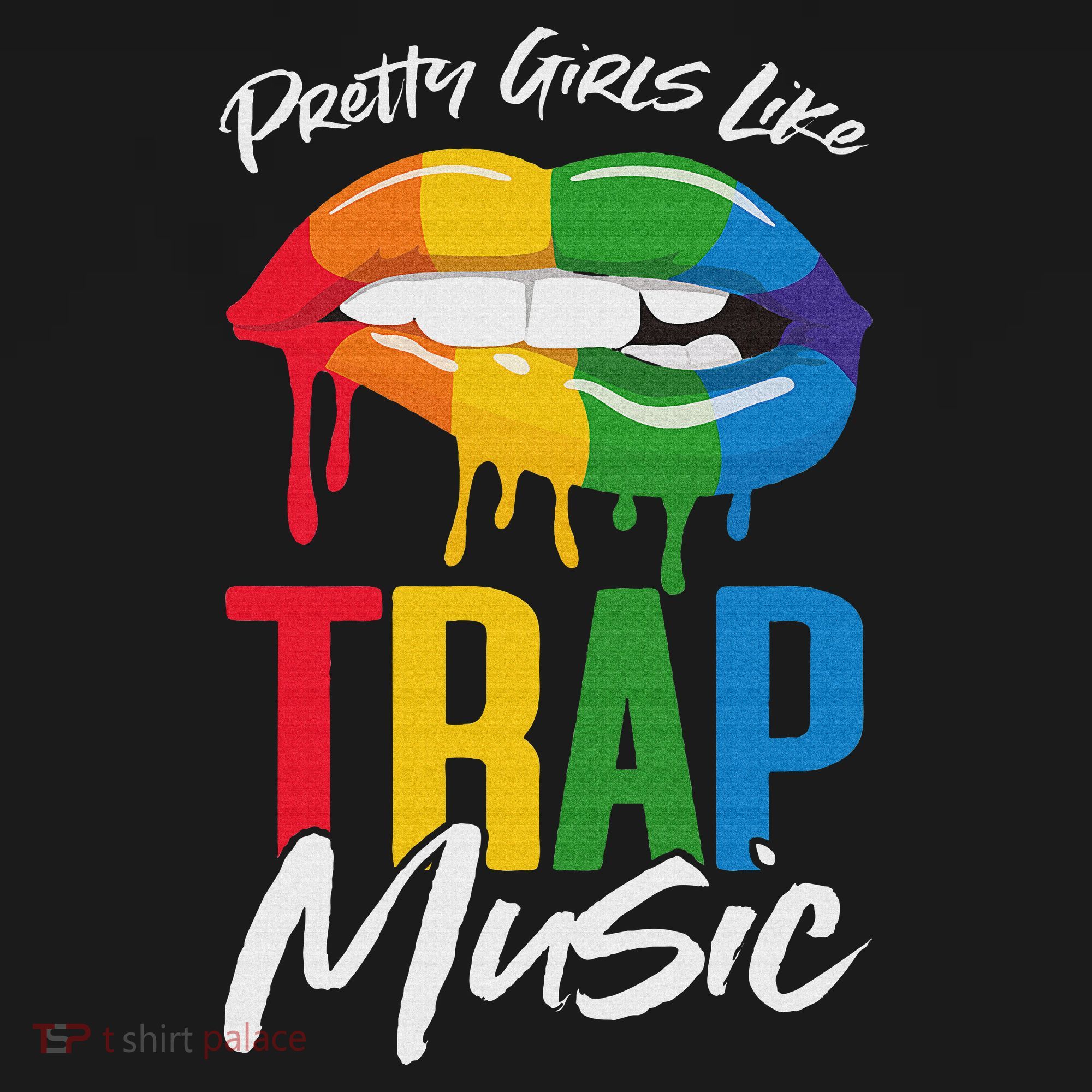 Pretty Like Trap Music Biting Lip Hip Hop Women's Hoodie