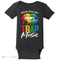 Pretty Like Trap Music Biting Lip Hip Hop Baby Bodysuit thumb 0