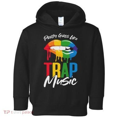 Pretty Like Trap Music Biting Lip Hip Hop Toddler Hoodie