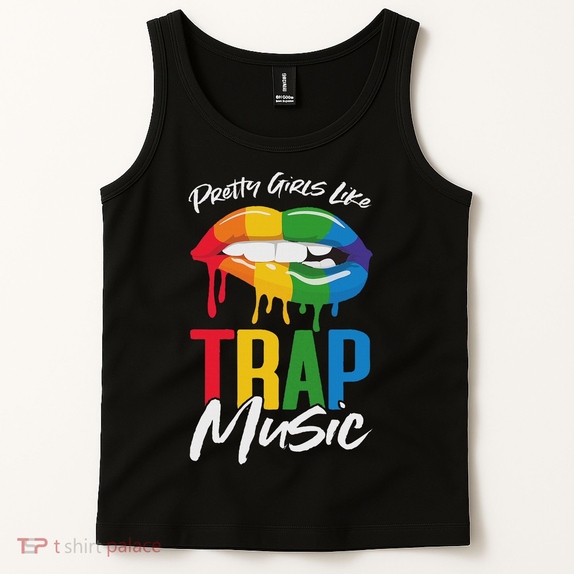 Pretty Like Trap Music Biting Lip Hip Hop Tank Top