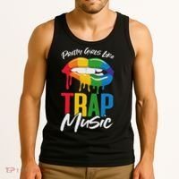 Pretty Like Trap Music Biting Lip Hip Hop Tank Top thumb 3