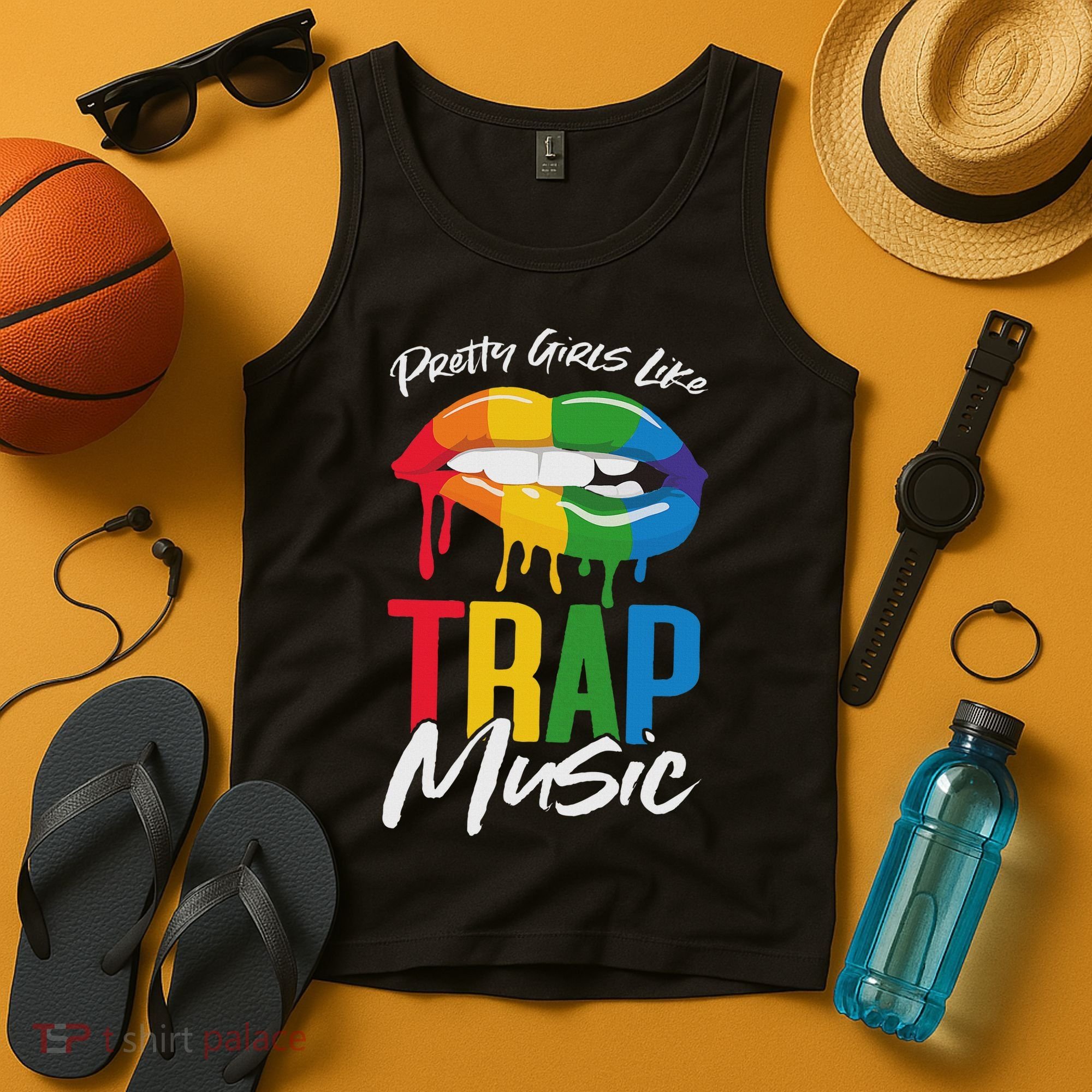 Pretty Like Trap Music Biting Lip Hip Hop Tank Top