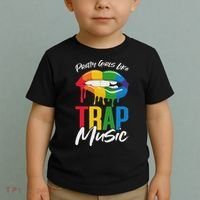 Pretty Like Trap Music Biting Lip Hip Hop Toddler T-Shirt thumb 2
