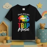 Pretty Like Trap Music Biting Lip Hip Hop Toddler T-Shirt thumb 3