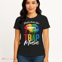 Pretty Like Trap Music Biting Lip Hip Hop Women's T-Shirt thumb 4