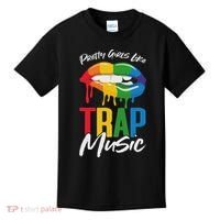 Pretty Like Trap Music Biting Lip Hip Hop Kids T-Shirt thumb 0