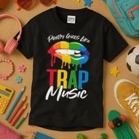 Pretty Like Trap Music Biting Lip Hip Hop Kids T-Shirt thumb 3
