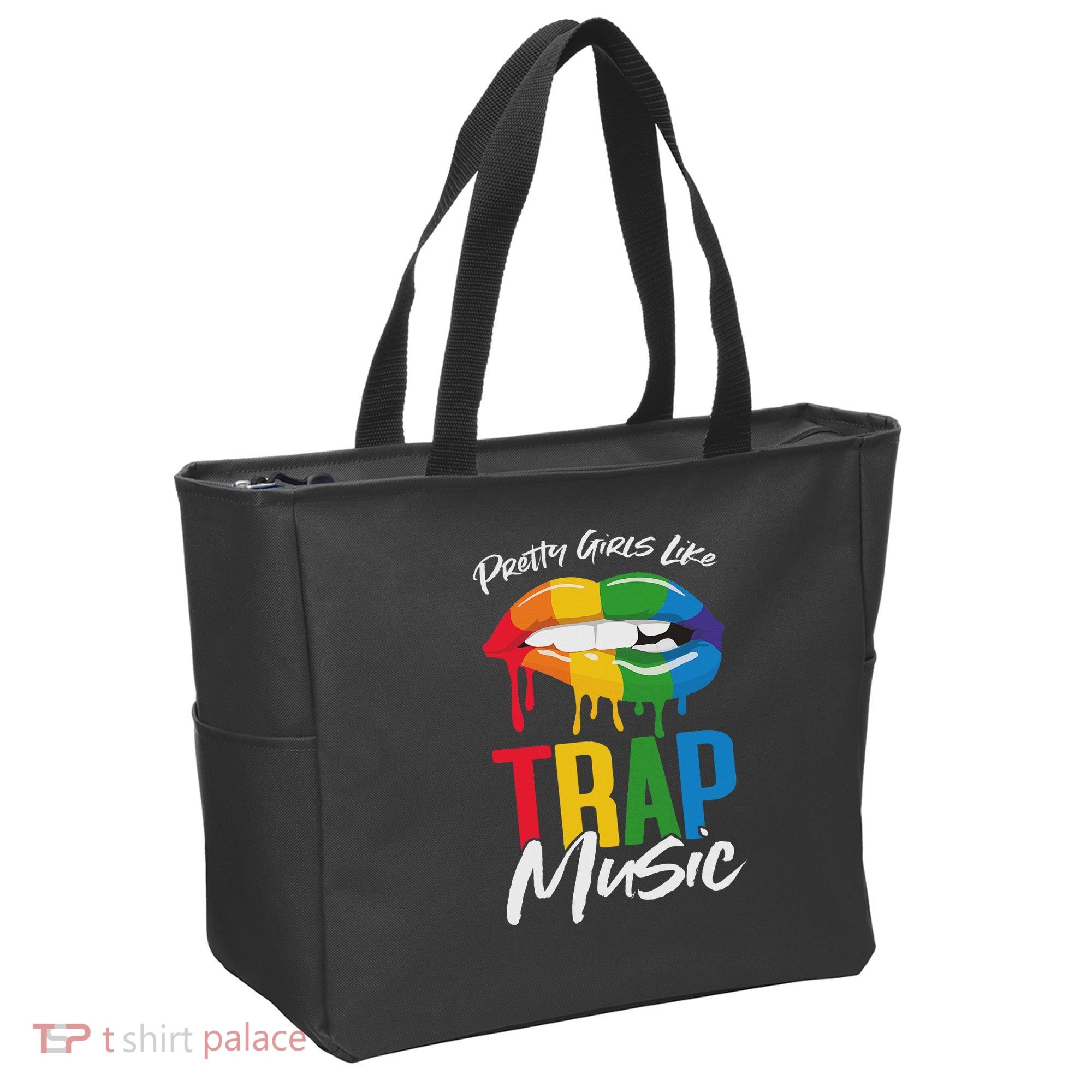 Pretty Like Trap Music Biting Lip Hip Hop Tote Bag
