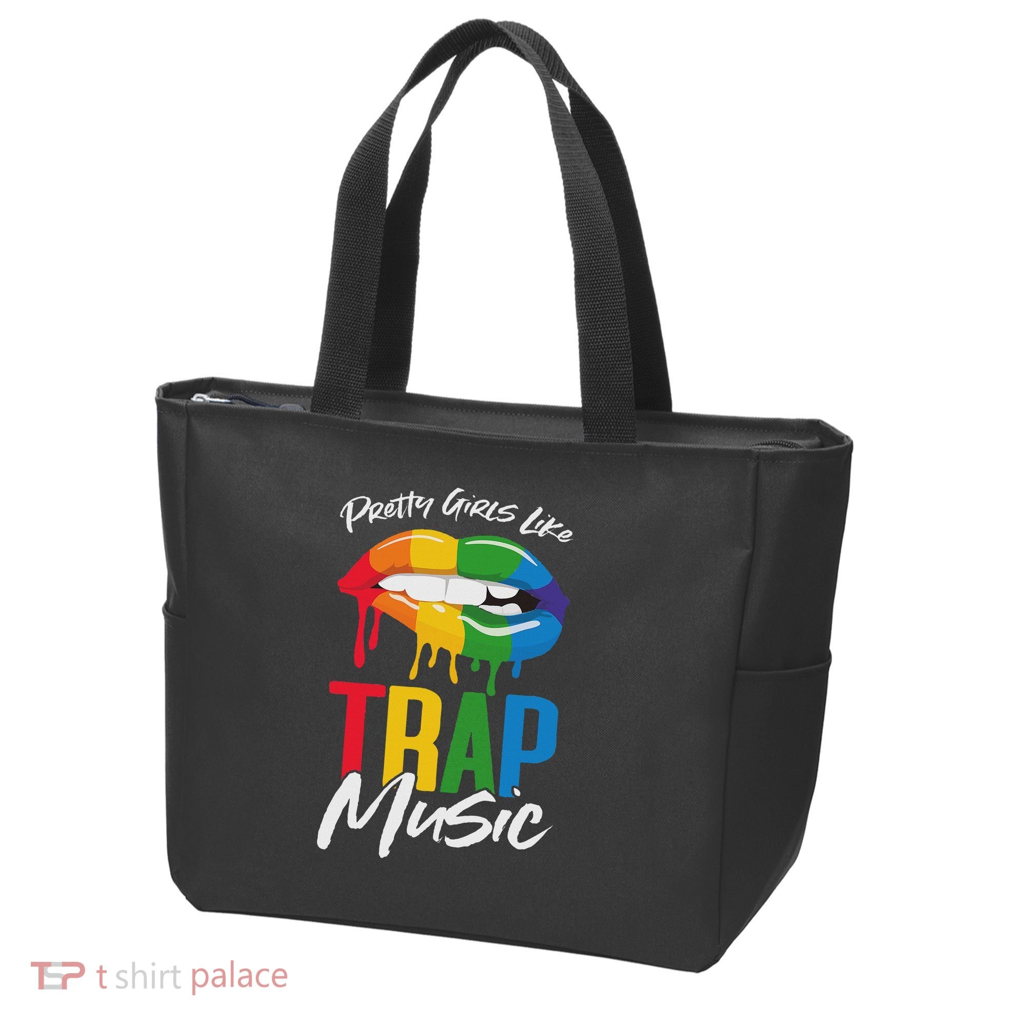 Pretty Like Trap Music Biting Lip Hip Hop Tote Bag
