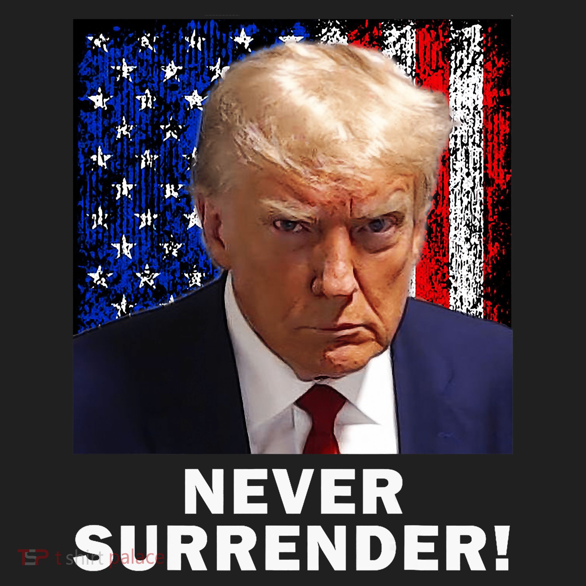 President Legend Trump 2024 Mugshot Never Surrender Women's Sweatshirt