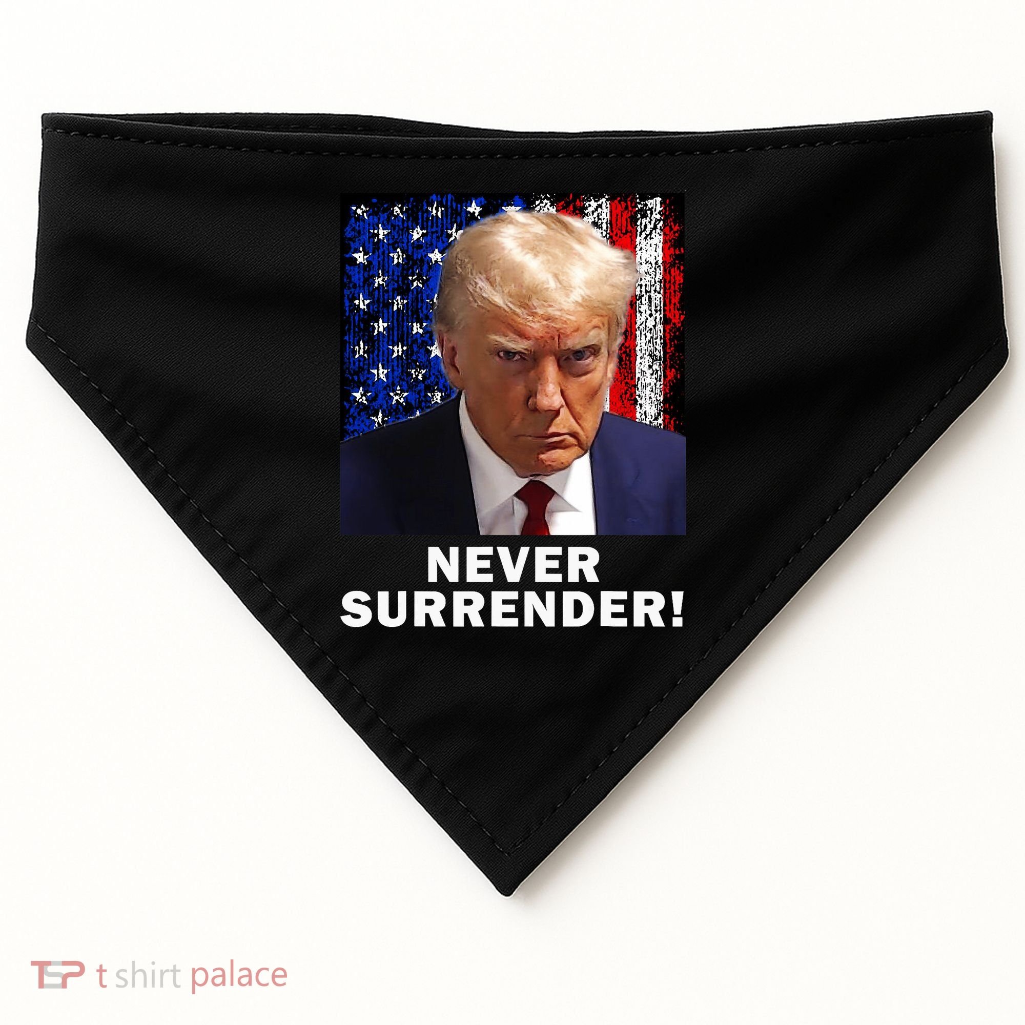 President Legend Trump 2024 Mugshot Never Surrender USA-Made Doggie Bandana