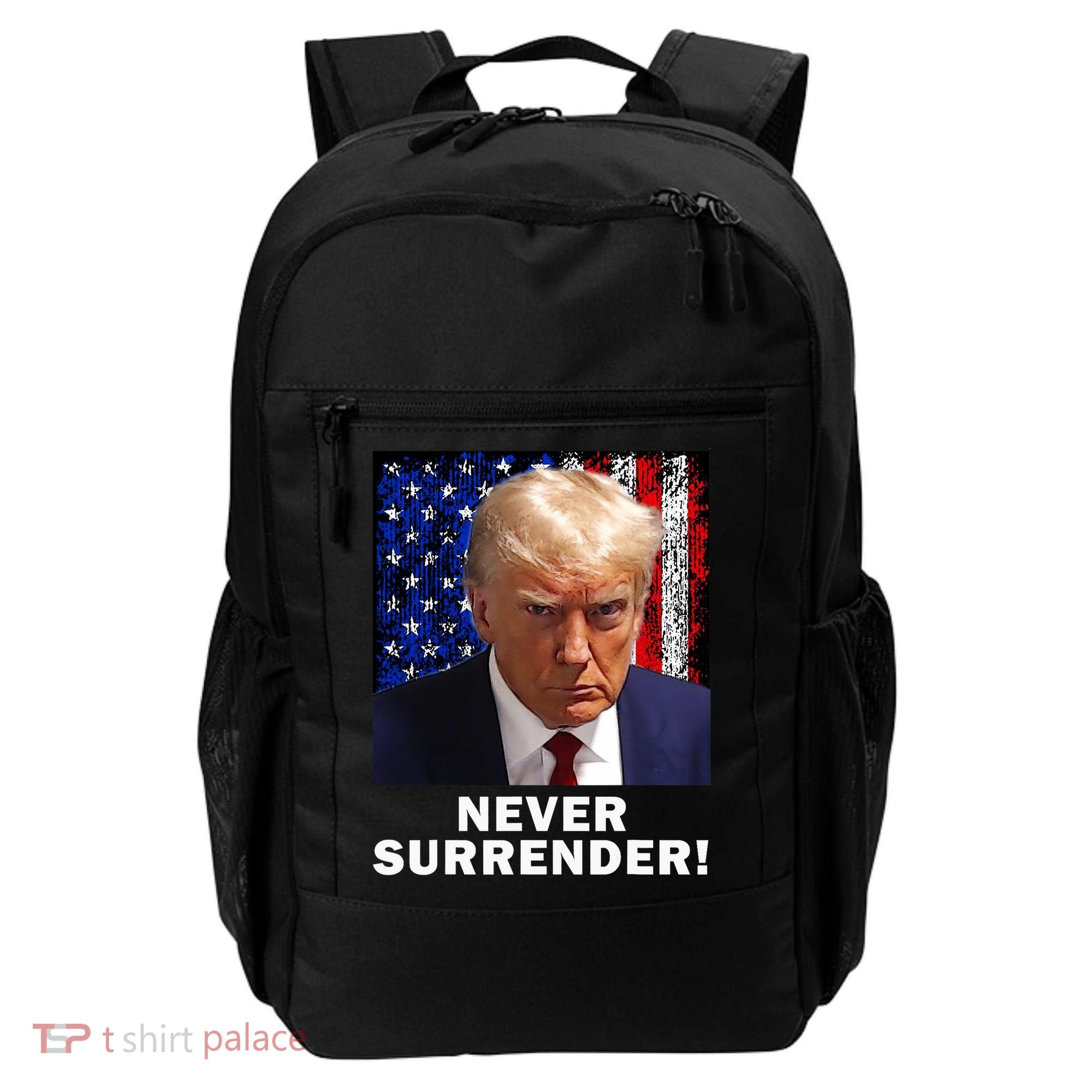 President Legend Trump 2024 Mugshot Never Surrender Backpack