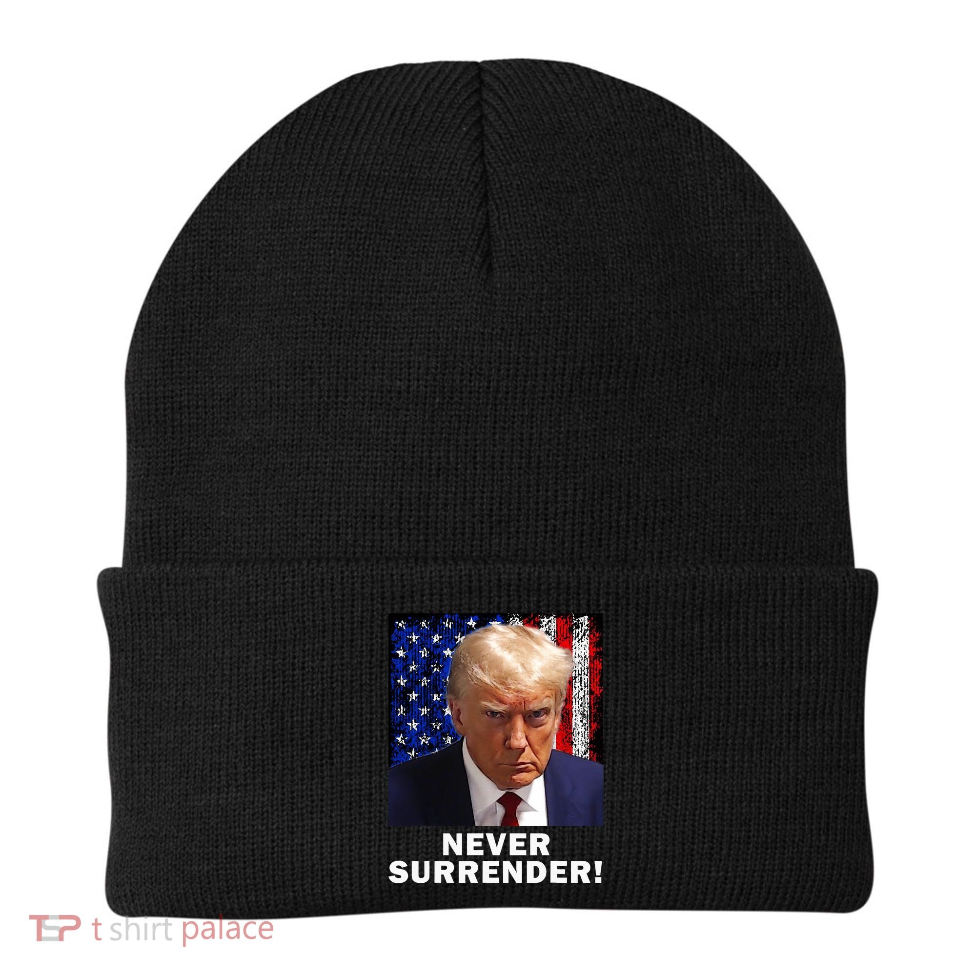 President Legend Trump 2024 Mugshot Never Surrender Beanie