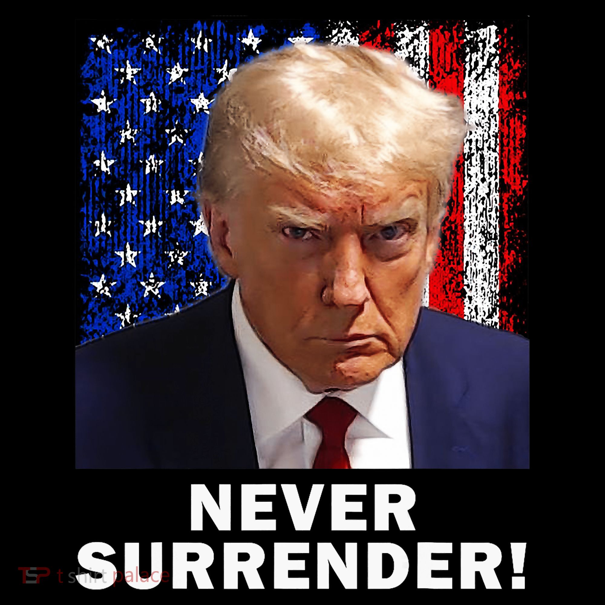 President Legend Trump 2024 Mugshot Never Surrender Women's Hoodie