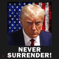 President Legend Trump 2024 Mugshot Never Surrender Ornament thumb 1