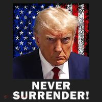 President Legend Trump 2024 Mugshot Never Surrender Golf Towel thumb 3