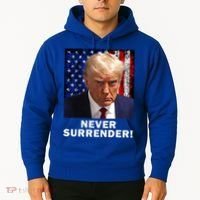 President Legend Trump 2024 Mugshot Never Surrender Hoodie thumb 2