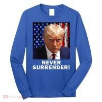 President Legend Trump 2024 Mugshot Never Surrender Long Sleeve Shirt thumb 0