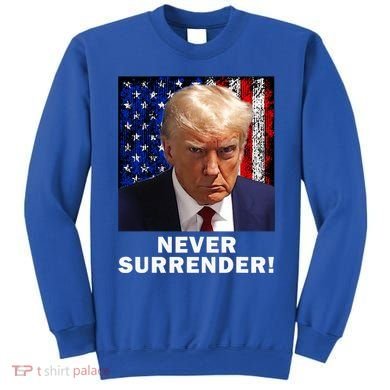 President Legend Trump 2024 Mugshot Never Surrender Sweatshirt