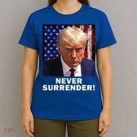 President Legend Trump 2024 Mugshot Never Surrender T-Shirt thumb 4