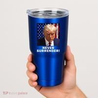 President Legend Trump 2024 Mugshot Never Surrender Tumbler thumb 2