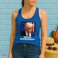 President Legend Trump 2024 Mugshot Never Surrender Women's Tank Top thumb 2