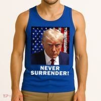 President Legend Trump 2024 Mugshot Never Surrender Tank Top thumb 3
