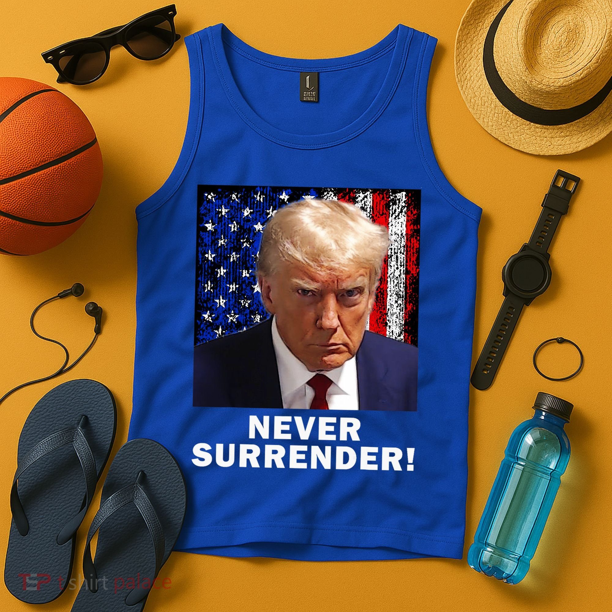 President Legend Trump 2024 Mugshot Never Surrender Tank Top