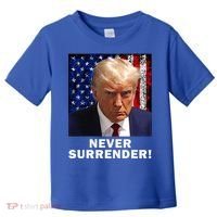 President Legend Trump 2024 Mugshot Never Surrender Toddler T-Shirt thumb 0