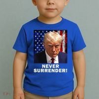 President Legend Trump 2024 Mugshot Never Surrender Toddler T-Shirt thumb 2