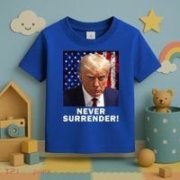 President Legend Trump 2024 Mugshot Never Surrender Toddler T-Shirt thumb 3