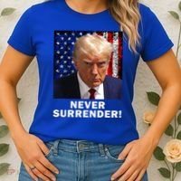 President Legend Trump 2024 Mugshot Never Surrender Women's T-Shirt thumb 2