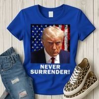 President Legend Trump 2024 Mugshot Never Surrender Women's T-Shirt thumb 3