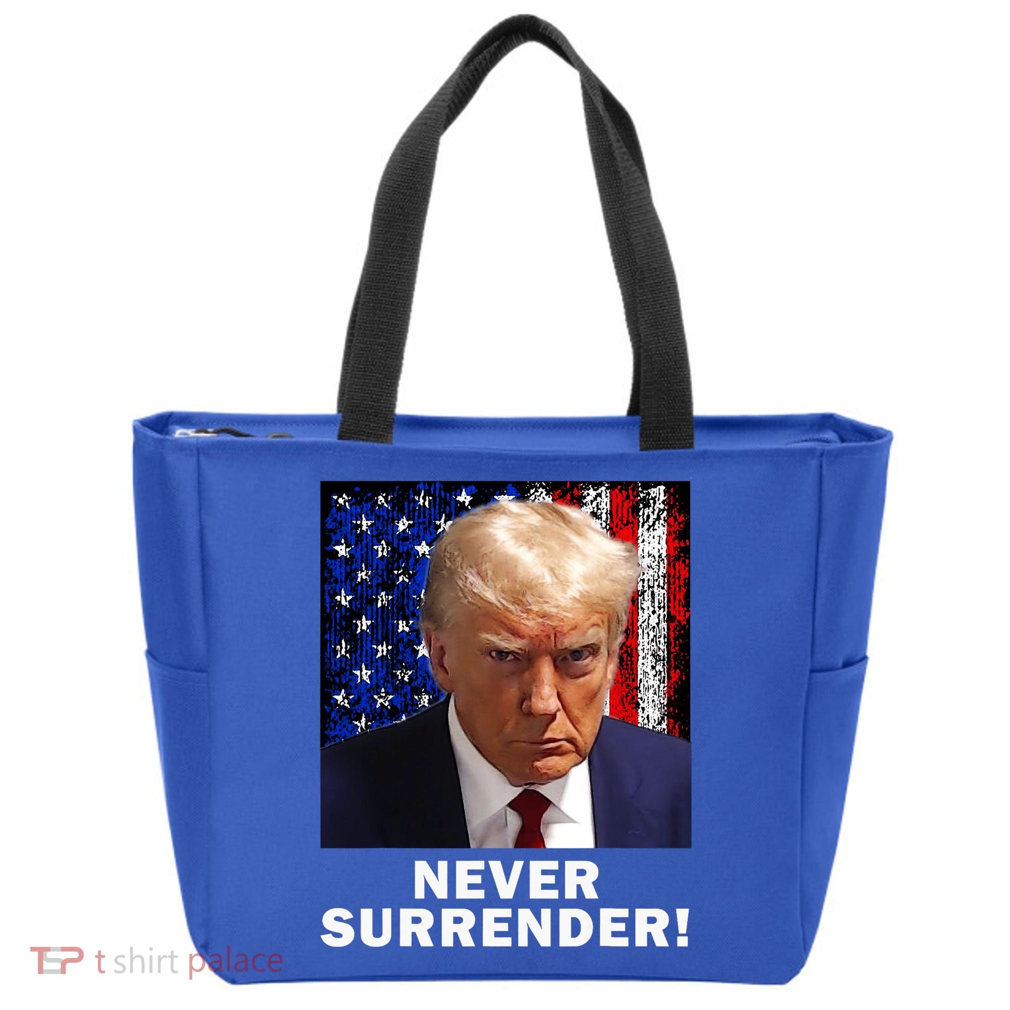 President Legend Trump 2024 Mugshot Never Surrender Tote Bag
