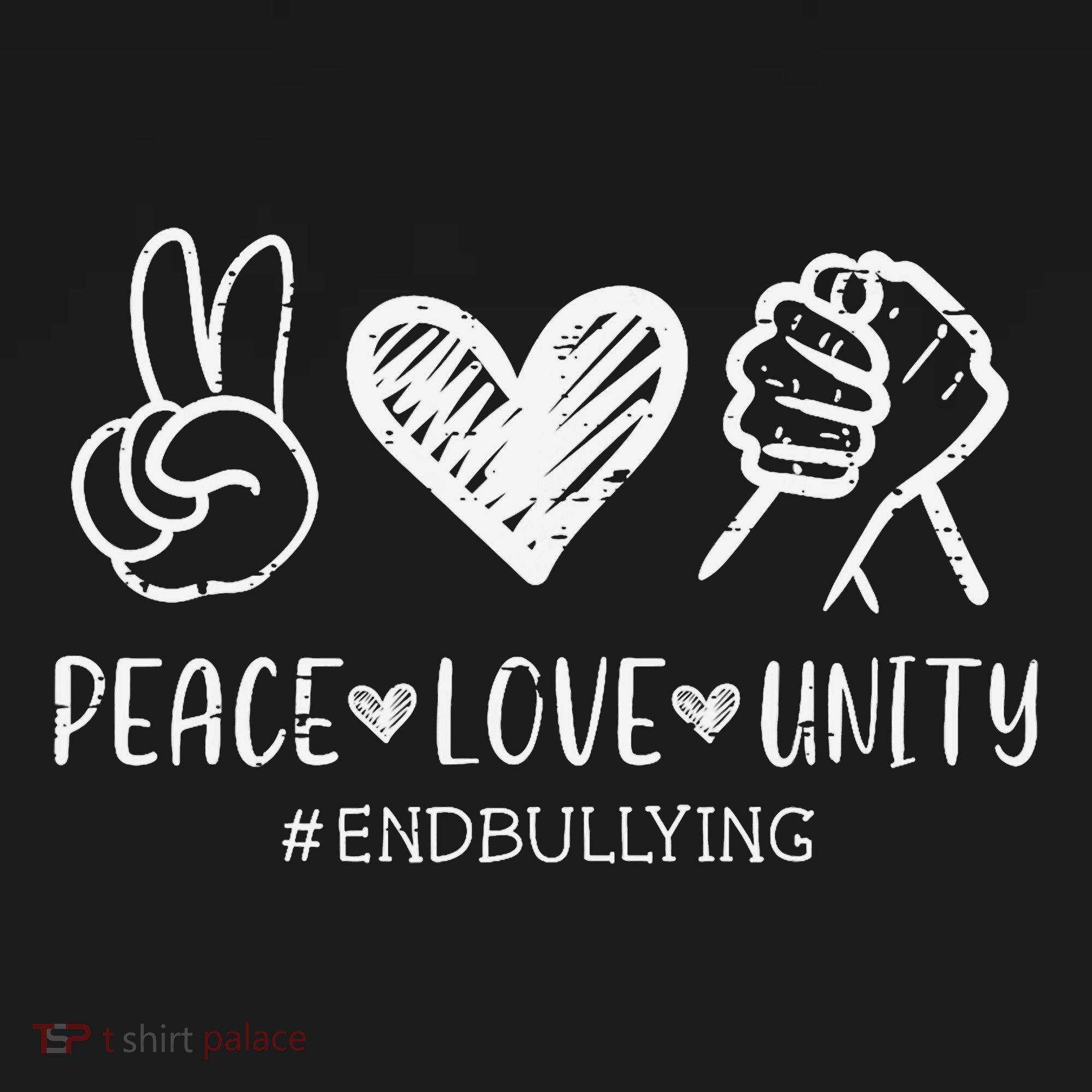 Peace Love Unity Orange Anti Bullying Unity Day Kids Women's Hoodie