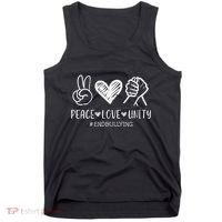 Peace Love Unity Orange Anti Bullying Unity Day Kids Tank Top thumb 0
